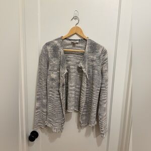 Ann Taylor Loft 100% Cotton Fringed Women's Sweater Small